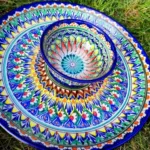Ляган Риштан ручной росписи 38-42 см.